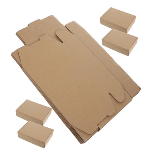 MUCKLILY 10er Set Versandkartons Rechteckige Wellpappe Verpackungsboxen Für Kleine Unternehmen Kraftpapier Versandboxen Für Sicheren Versand Und Aufbewahrung von MUCKLILY