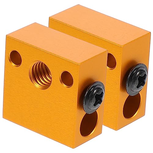 MUCKLILY 2 Stück 3D Drucker Extruder Heizblock Aus Aluminiumlegierung Mit Halsrohr Hochwertige Heiztechnik Für Präzises Drucken Optimiert Für Verschiedene 3D Drucker Modelle von MUCKLILY