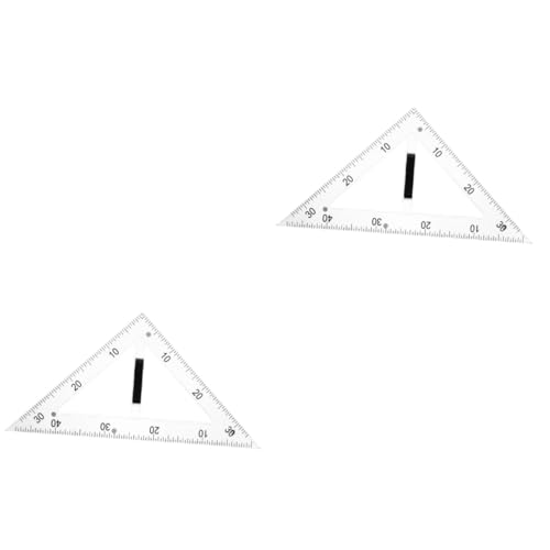 MUCKLILY 2st Transparentes Magnetisches Lineal Büro Herrscher Lehrgeometrielineal Dreieckslineal Für Den Unterricht Dreieck Zeichnen Geometrie Lineal Kombinationsquadrat Messlineale Abs von MUCKLILY