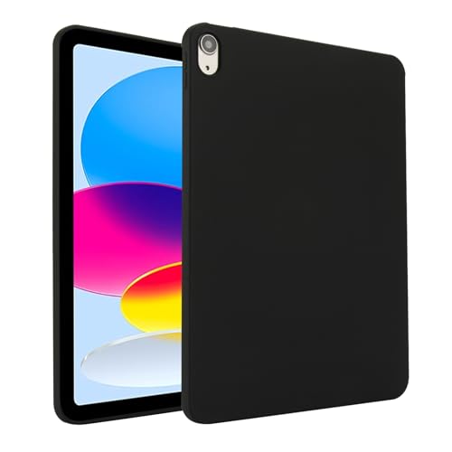 Schutzhülle für iPad der 10. Generation 2022, 27,7 cm (10,9 Zoll), schlank und leicht, TPU-Gummi, weiche Silikon-Schutzhülle, stoßfeste Tablet-Abdeckung (schwarz) von MUDASANQI