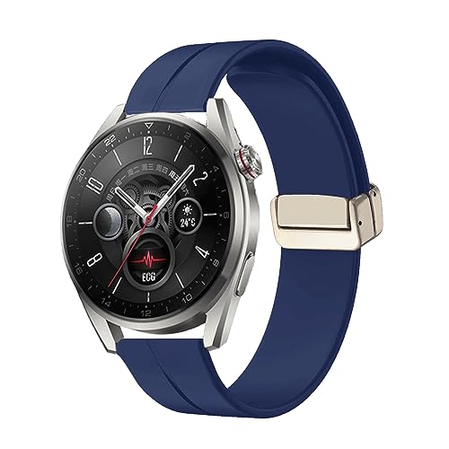 MUENShop 22mm Uhrenarmband Silikon Magnetisch Kompatibel für Samsung Galaxy watch 3 45mm HUAWEI Watch GT 2/3/4 46mm Sport Band von MUENShop