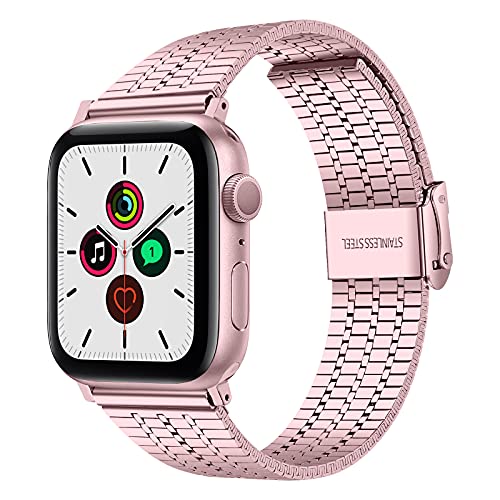 MUENShop Metall Armband Kompatibel mit Apple Watch Armband 40mm 38mm 41mm, Edelstahl Ersatz Armband Kompatibel mit Apple Watch SE Armband/iWatch Armband Series 8 7 6 5 4 3 2 1 für Damen Herren von MUENShop