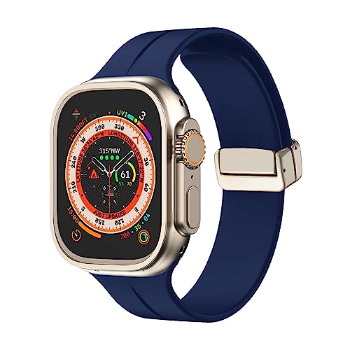 MUENShop Silikon Armband Kompatibel mit Apple Watch 40mm 41mm 38mm Magnetische Schnalle Sport Armbänder Männer Frauen Ersatzband für iWatch Serie 8 7 6 5 4 3 2 1 & SE,Ultra von MUENShop