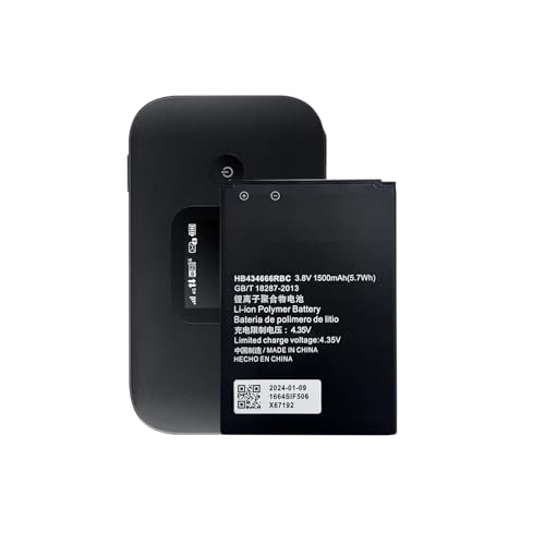 MUKUZI AKKU Compatible with Hua-wei E7553 E5575 E5573 E5577 R216 WiFi E5576-320 E5783-230a WiFi Mobile Router Hotspot WLAN (Replacement for HB434666RBC) von MUKUZI