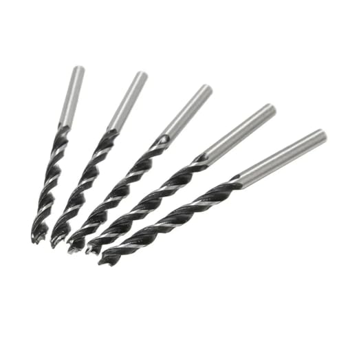 4/8/10-teiliges Holzbearbeitungs-Spiralbohrer-Set, 3 mm/4 mm/5 mm Durchmesser, Hartstahl-Holzbohrer mit Mittelpunkt, Holzbohrer(8pcs 3mm long 58mm) von MULONGOR