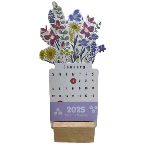 2025 Flowers Are Blooming On Desk Kalender Z0h0 von MUMQAQ