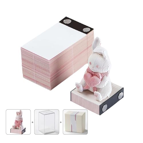 3D Memo Pad, 168 Blatt Papier Schnitzerei Kunst 3D Antihaft Sticky Note Pad Original Papier Karte Handwerk 3D Notizblock Abreißen DIY Notizen, Schreibtisch Dekoration Geschenk für Schule Home Office von MUMQAQ