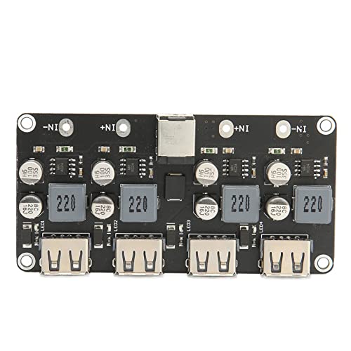 MUNEFE Schnelllademodul, 4-Wege-USB-Ladekonverterplatine, Lademodul-Stromversorgungsreglerplatine Zum Aufladen von Mobiltelefonen von MUNEFE