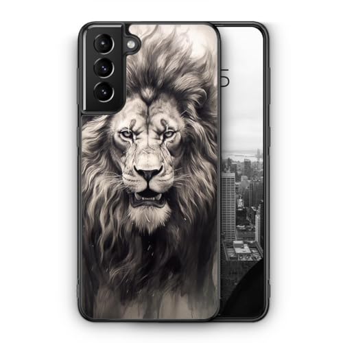 BW Löwe - Silikon Hülle für Samsung Galaxy S22 - Coole Schöne Tier Löwen Schutzhülle Handyhülle Case Cover von MUNIQASE