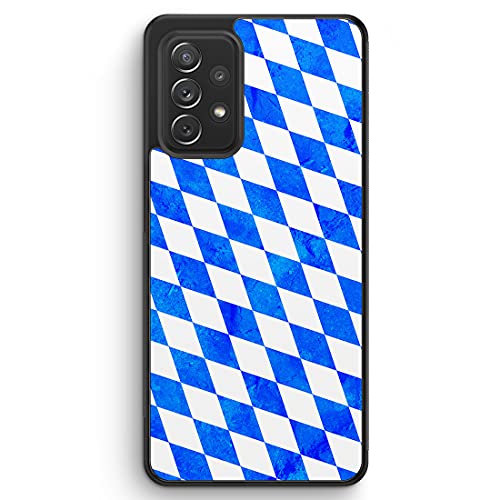 MUNIQASE Bayern Flagge Grunge - Silikon Hülle für Samsung Galaxy A33 5G - Motiv Design Bayrisch - Cover Handyhülle Schutzhülle Case Schale von MUNIQASE