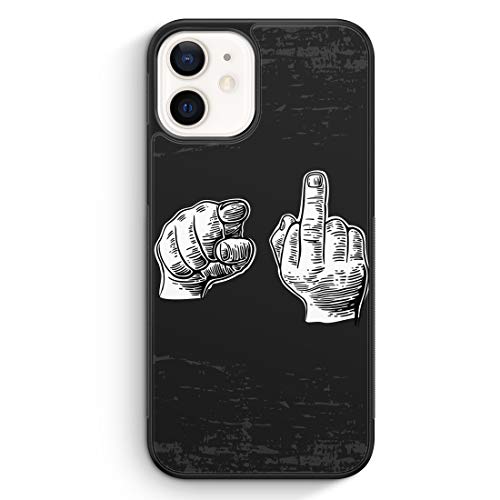 MUNIQASE Du & Mittelfinger - Silikon Hülle für iPhone 13 - Motiv Design Spruch Lustig Cool Witzig - Cover Handyhülle Schutzhülle Case Schale von MUNIQASE