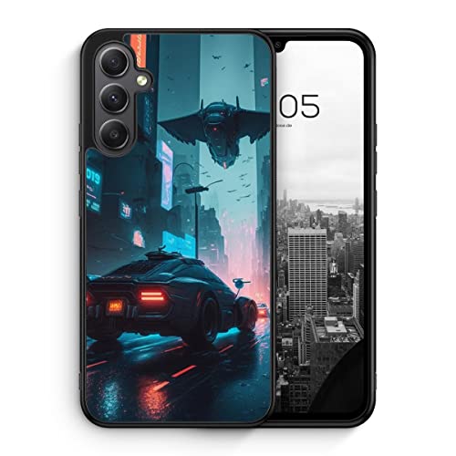 MUNIQASE Futuristic Car - Silikon Hülle für Samsung Galaxy S24 FE - Futuristische Science Fiction Fantasy Gamer Gaming Coole Schutzhülle Handyhülle Case Cover von MUNIQASE