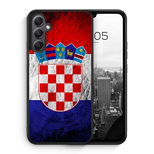 MUNIQASE Kroatien Splash Flagge - Silikon Hülle für Samsung Galaxy A25 5G - Kroatische Schutzhülle Handyhülle Case Cover von MUNIQASE