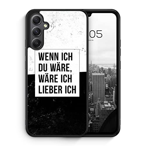 MUNIQASE Wenn Ich Du Wäre - Silikon Hülle für Samsung Galaxy S23 FE - Coole Lässige Spruch Deutsche Lustige Witzige Humorvolle Komische Spaßige Freche Fiese Gemeine Schutzhülle Handyhülle Case Cover von MUNIQASE