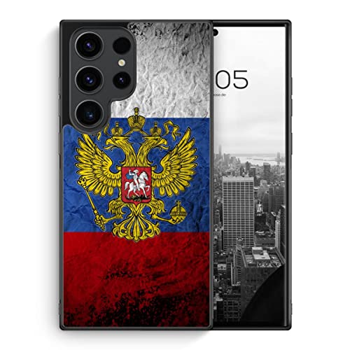 Russland Splash Flagge - Silikon Hülle für Samsung Galaxy S24 Ultra - Russische Schutzhülle Handyhülle Case Cover von MUNIQASE