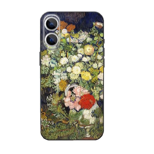 MURLEBAY Kompatibel mit iPhone 16 Hülle, Blumenstrauß in einer Vase von Van Gogh, stoßfeste Kunst-Handyhülle von MURLEBAY