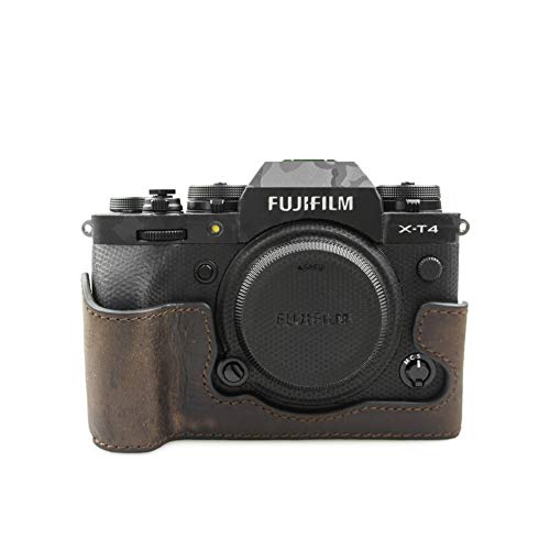 MUZIRI KINOKOO Schutzhülle kompatibel mit Fujifilm X-T4, echtes Leder, halbe Unterseite, Kameratasche mit Griff-Design, Kaffee MUZIRI KINOKOO Schutzhülle kompatibel mit Fujifilm X-T4, echtes Leder, halbe Unterseite, Kameratasche mit Griff-Design, Kaffee von MUZIRI KINOKOO