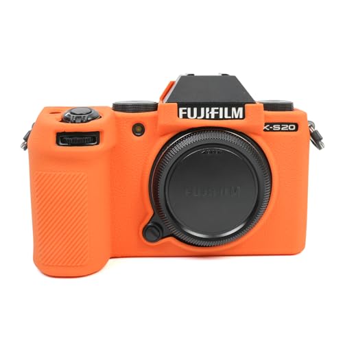 MUZIRI KINOKOO Fuji XS20 Hülle, Weiche Silikon Schutzhülle für Fujifilm Fuji XS20 X-S20 Digitalkamera - Anti-Scratch Slim Fuji XS20/X-S20 Silikonhülle - Orange von MUZIRI KINOKOO