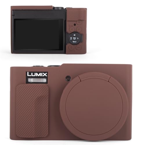 MUZIRI KINOKOO Silikon Tasche kompatibel mit Panasonic Lumix DC-TZ99 Digitalkamera – Weiche Gummi-Schutzhülle mit Abnehmbarer Objektivabdeckung – rutschfest und Kratzfest – Kaffeebraun MUZIRI KINOKOO Silikon Tasche kompatibel mit Panasonic Lumix DC-TZ99 Digitalkamera – Weiche Gummi-Schutzhülle mit Abnehmbarer Objektivabdeckung – rutschfest und Kratzfest – Kaffeebraun von MUZIRI KINOKOO