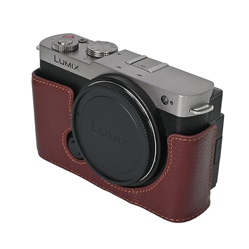MUZIRI KINOKOO Tasche aus echtem Leder für Panasonic DC-S9 Kamera, Schutztasche für Lumix DC-S9 Kamera, Lumix S9 Halbe Tasche Retro -Stil mit Öffnung unten und Handgriff Design - Coffee MUZIRI KINOKOO Tasche aus echtem Leder für Panasonic DC-S9 Kamera, Schutztasche für Lumix DC-S9 Kamera, Lumix S9 Halbe Tasche Retro -Stil mit Öffnung unten und Handgriff Design - Coffee von MUZIRI KINOKOO