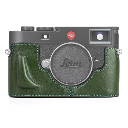 MUZIRI KINOKOO Tasche für Leica M11/M11-P, hochwertiges Echtleder-Halbschalenetui für die Leica M11/M11-P, mit Handgriff und Öffnung am Boden –Grün MUZIRI KINOKOO Tasche für Leica M11/M11-P, hochwertiges Echtleder-Halbschalenetui für die Leica M11/M11-P, mit Handgriff und Öffnung am Boden –Grün von MUZIRI KINOKOO
