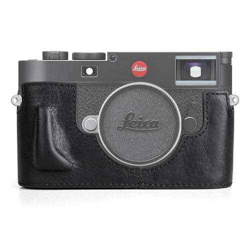MUZIRI KINOKOO Tasche für Leica M11/M11-P, hochwertiges Echtleder-Halbschalenetui für die Leica M11/M11-P, mit Handgriff und Öffnung am Boden – Schwarz MUZIRI KINOKOO Tasche für Leica M11/M11-P, hochwertiges Echtleder-Halbschalenetui für die Leica M11/M11-P, mit Handgriff und Öffnung am Boden – Schwarz von MUZIRI KINOKOO