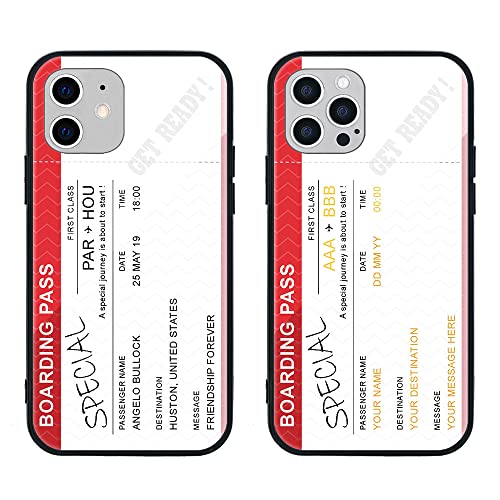 MXCUSTOM Personalisierte Handyhülle für Apple iPhone 12/12 Pro, Benutzerdefiniert Kratzfest Gehärtetes Glas Weicher Stoßfänger Hülle mit Eigenem Foto Bild Text Individuelle Schutzhülle (GHS-TLD109) von MXCUSTOM