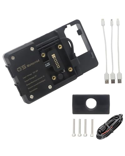 MXDDWLKJ Motorrad Navigationshalterung Für R1200GS LC Abenteuer S1000XR R1200RS R1200R Motorrad Drahtlose Ladegerät Handy Halter Stehen USB Navigation Halterung(-06-USB 16mm Clip) von MXDDWLKJ