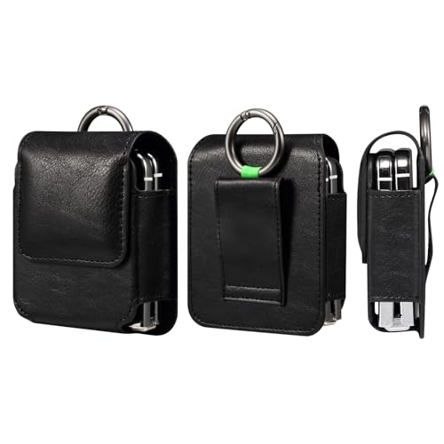 Handytasche mit Gürtelclip Leder Kompatibel mit Samsung Galaxy Z Flip 6/Z Flip 5/Z Flip 4/Z Flip 3/Z Flip 4G 5G, Bauchtasche mit Kartenhalter Hüfttasche Geldbörse Handyhalterung Gürtelschlaufe von MXFDOKD