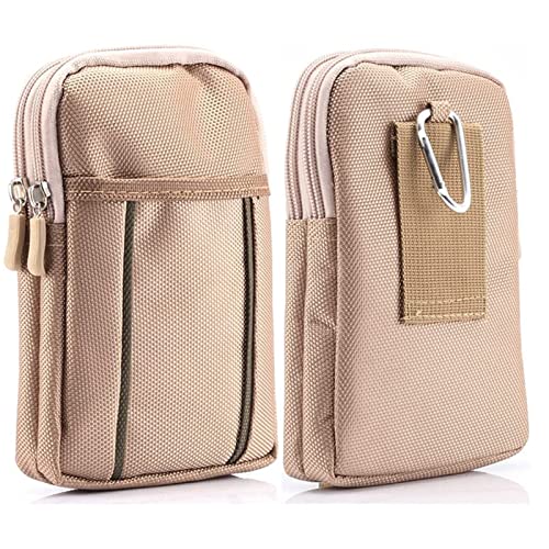 Herren Gürteltasche Handy Tasche, Universal Handytasche mit Gürtelclip, Herren Hüfttaschen mit Geldbörse Telefon Bauchtasche Gürtelclip Hülle mit Gürtel Schlaufe Karabiner für Wandern Reisen Outdoor von MXFDOKD