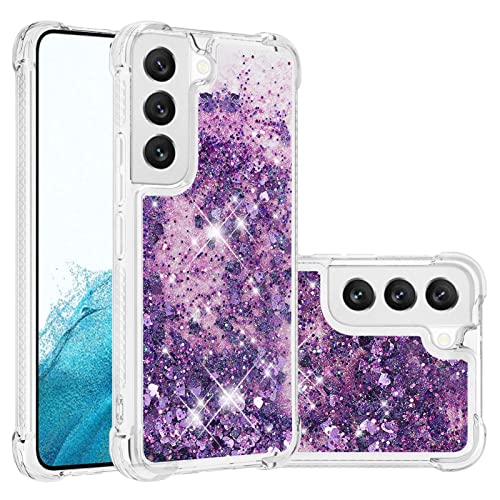 Silikon Hülle für Galaxy S23, Bling Transparent Schutz Hülle Fließende Flüssigkeit schwimmt Glitzer Handyhülle Kratzfest Handyhülle TPU Schutztasche Bumper Cover kompatibel mit Samsung Galaxy S23 von MXFDOKD