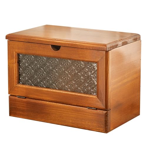 Schreibtisch-Aufbewahrungsbox Massivholz-Schminkbox, Desktop-Kosmetik-Aufbewahrungsbox, Kommode, großes Fassungsvermögen, antiker Schrank von MXMZSRTH