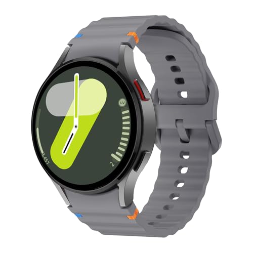 für Samsung Galaxy Watch 7/6/5/4/FE Armband 40mm 44mm/Galaxy Watch 6 Classic 47mm Armband 43mm/Watch 4 Classic 46mm 42mm/Watch 5 Pro 45mm Damen Herren,Silikon Sport Band No Gap Ersatzarmband Armbänder von MYAPULUA