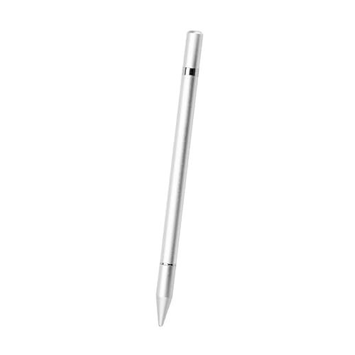 Tablet Stift für Alle Tablets,2 in 1 Eingabestift Stylus Pen mit Schreibfunktion,Eingabestift Universal Touch Pen für Alle Tablets/Handys, Kompatibel für Apple/Huawei/Xiaomi/Samsung/Microsoft (Silber) von MYAYD