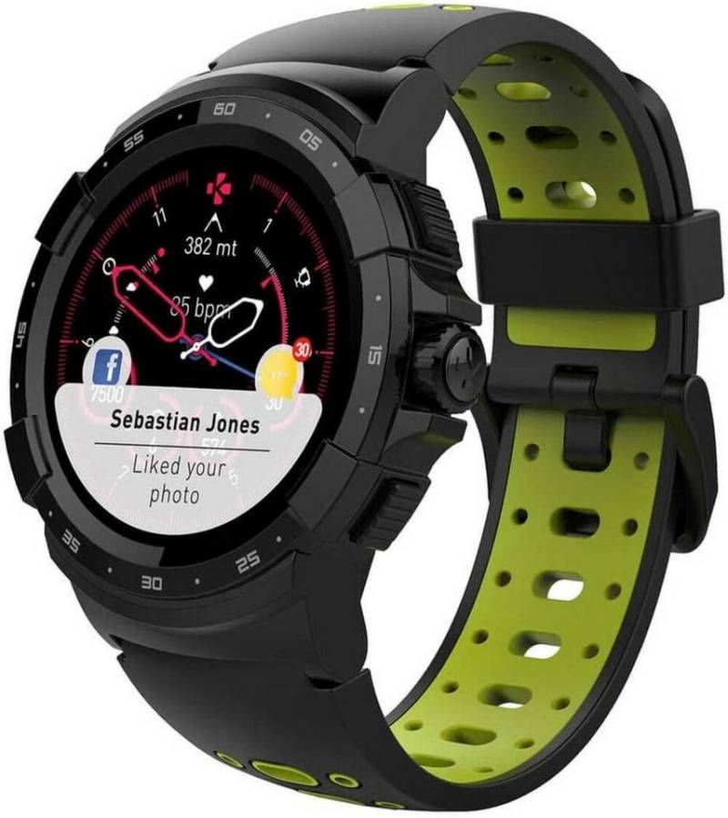 MYKRONOZ Smartwatch (Android iOS), GPS Multisport vereint Ihre täglichen Abenteuer – Schwarz Grau von MYKRONOZ