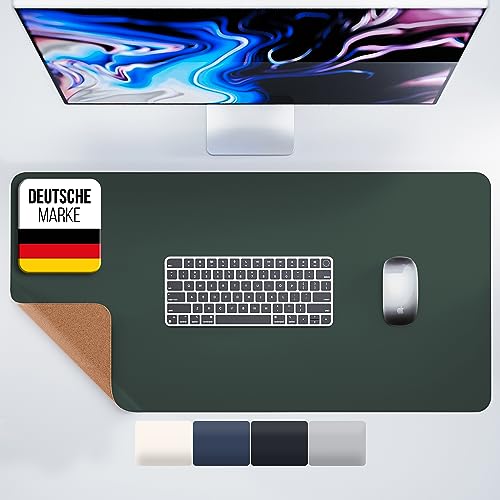 MYMIND® Schreibtischunterlage [Rutschfest] 80x40cm - Premium PU-Leder XXL Mauspad - Schreibunterlage für Homeoffice - Schreibtisch Unterlagenmatte wasserfest - Desk Mat - Schreibtisch Unterlage Büro von MYMIND