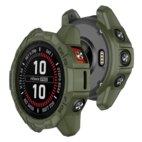 MYSNBKN Schutzhülle für Garmin Fenix 7 Pro/Fenix 7/Epix Pro 47mm, TPU Schutzhüllen Abdeckungen Uhrenrahmen Protector Shell Zubehör von MYSNBKN