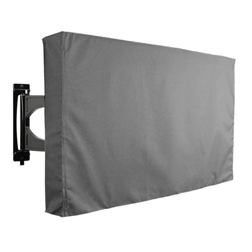 MZPOZB Tv Abdeckung Weiße Premium wasserdichte Outdoor-TV-Schutzhülle 55 bis 58 Zoll, wetterfestes Outdoor-TV-Gehäuse Tv Cover(Grey,FOR 36-38inch TV) von MZPOZB