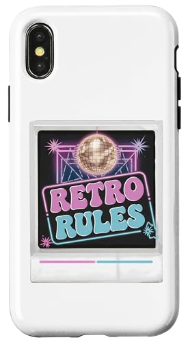 Hülle für iPhone X/XS Retro Rules Discokugel von MaPaNoLi Design