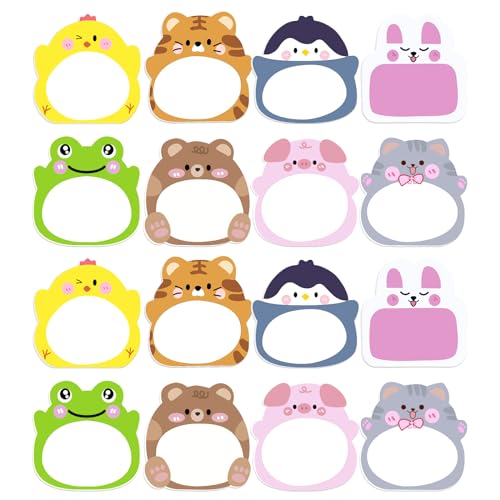 Mini Haftnotizen,Mabor 320 Blätter Tiere Cartoon Haftnotizen Klebezettel Bunt Haftnotizen Kinder Kawaii Haftnotizen Selbstklebende Haftnotizen Klein für Schule Büro,8 Stile von Mabor