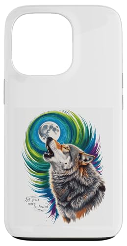 Hülle für iPhone 13 Pro Heiliger mystischer Geist Tier heulender Wolf Wölfe Liebhaber von Machine Elf Dreamscape Inc.