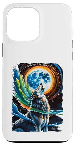 Hülle für iPhone 13 Pro Max Heiliger mystischer Geist Tier heulender Wolf Wölfe Liebhaber von Machine Elf Dreamscape Inc.