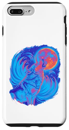 Hülle für iPhone 7 Plus/8 Plus Heiliger mystischer Geist Tier heulender Wolf Wölfe Liebhaber von Machine Elf Dreamscape Inc.