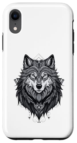 Hülle für iPhone XR Heiliger mystischer Geist Tier heulender Wolf Wölfe Liebhaber von Machine Elf Dreamscape Inc.