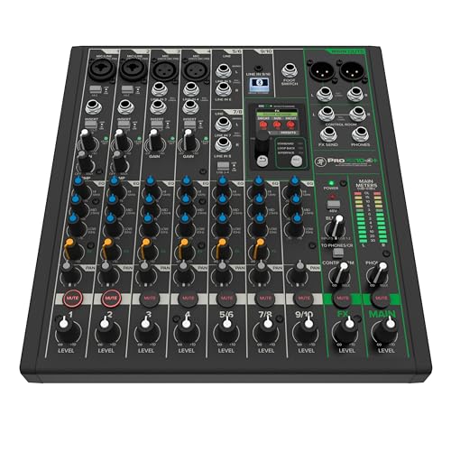 Mackie ProFX10v3+ 10-Kanal Analogmischpult mit verbesserten Effekten, USB-Aufnahmemodi und Bluetooth von Mackie