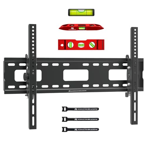 Maclean MC-421 TV Wandhalterung, Universal für 32-90" OLED/QLED/LCD/LED/Plasma Fernseher, max VESA 600x400, Max. Belastung bis 80kg, Neigungsverstellung +15°~-15° von Maclean