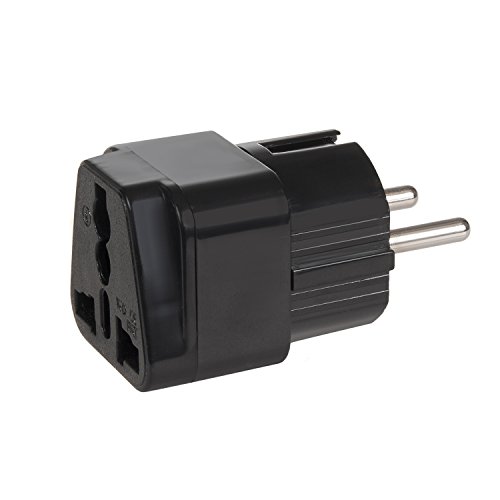 Maclean MCE155 Universal Reise Adapter Stecker GB/UK (Buchse) auf EU Schuko (Stecker) von Maclean