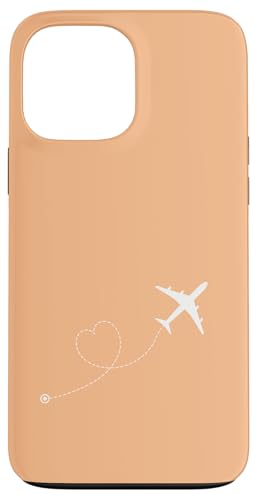 Hülle für iPhone 13 Pro Max Apricot travel airplane cute von Madeiradesigns