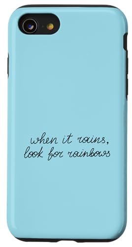 Hülle für iPhone SE (2020) / 7 / 8 Rain Quote positivity aesthetic von Madeiradesigns