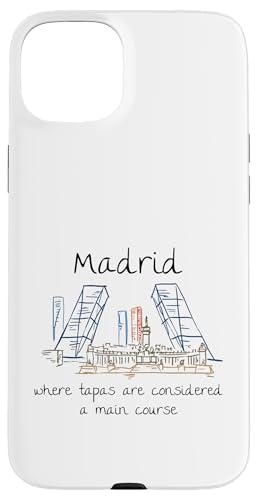 Lustiges Madrid Spanien Souvenir handgezeichnetes Kunstgeschenk Hülle für iPhone 15 Plus von Madrid Spain Souvenir Gift